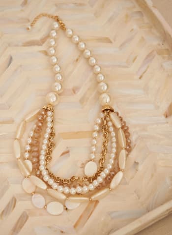 Multi-Strand Necklace, Off White