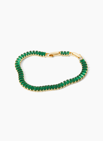 Rectangle Crystal Bracelet, Mint Green