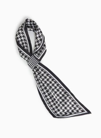 Houndstooth Print Necktie, Black & White