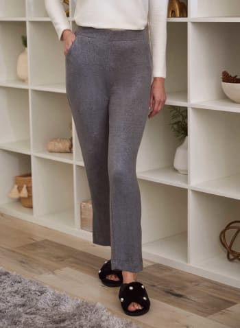 Pull-On Double Knit Pants, Grey