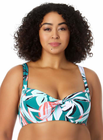 Anne Cole - Tropical Print Bikini Top, Multicolour
