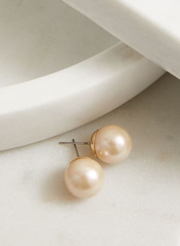 Pearl Earrings, Off White