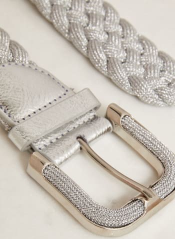 Braided Belt, Silver