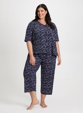 Star Motif Pyjama Set, Blue Pattern