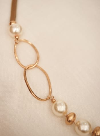 Pearl & Resin Insert Necklace, Off White