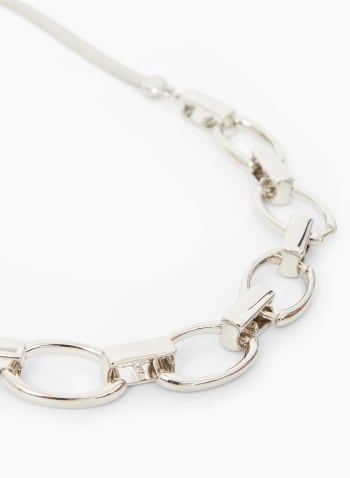 Large Link Necklace, Silver