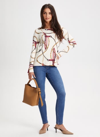 Chain Print Sweater, Multicolour