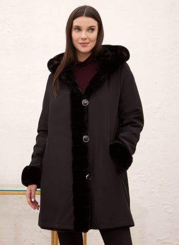 Nuage - Reversible Faux Fur Coat, Black