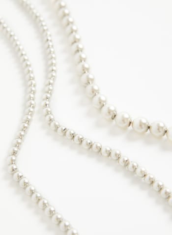 Multiple Row Pearl Necklace, Pearl