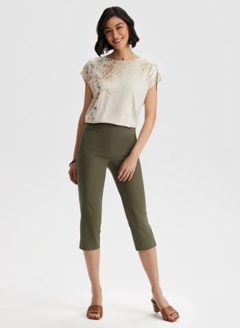 Pull-On Capris, Dusty Olive