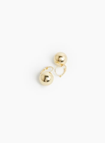 Ball-Shaped Dangle Earrings, Gold