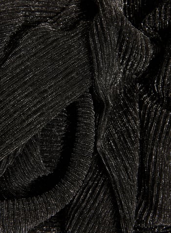 Châle scintillant plissé, Noir