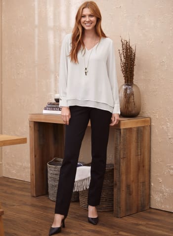 Double Layer Blouse, Off White