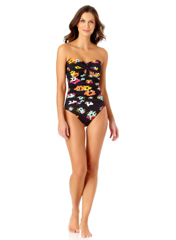 Anne Cole - Floral One-Piece Swimsuit, Black Pattern
