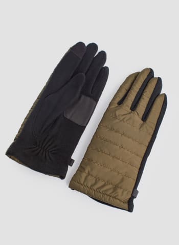Quilted Gloves, Green