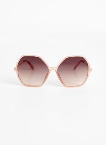 Octogonal Plastic Sunglasses , Off White