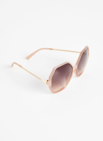 Octogonal Plastic Sunglasses , Off White