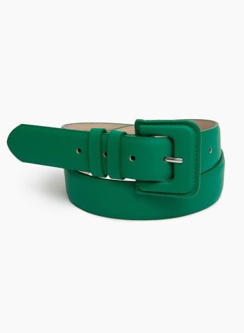 Vegan Leather Belt, Mint Green