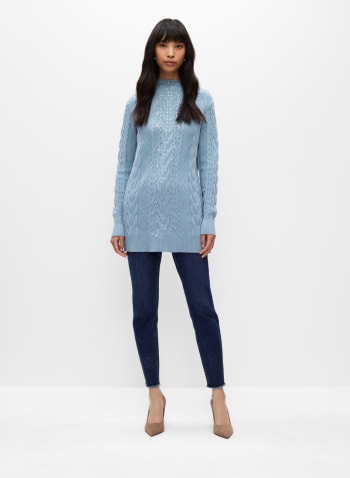 Cable Stitch Sweater, Blue