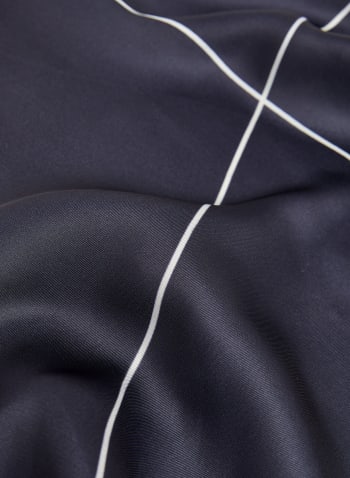 Foulard de style cravate à bloc de couleurs, Motif noir
