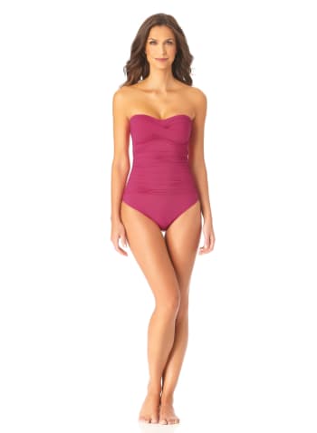 Anne Cole - Twist Front One Piece Swimsuit, Pink