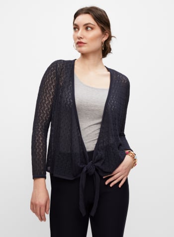 Open Front Knit Cardigan, Peacock