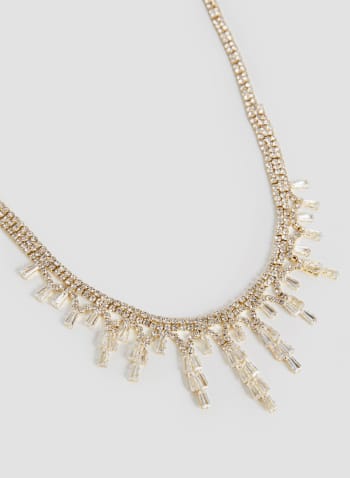 Crystal Insert Necklace, Gold