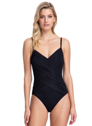 Gottex - Ruched One-Piece Swimsuit, Black