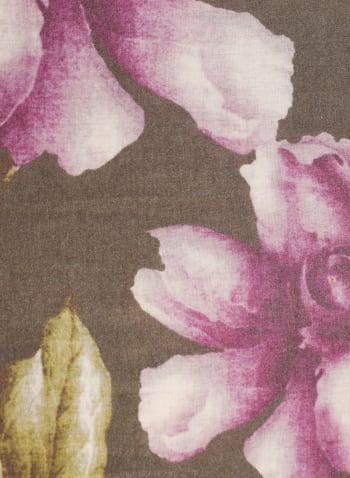 Floral Print Scarf, Fuchsia