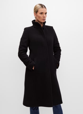 Mallia - Wool & Cashmere Coat, Black