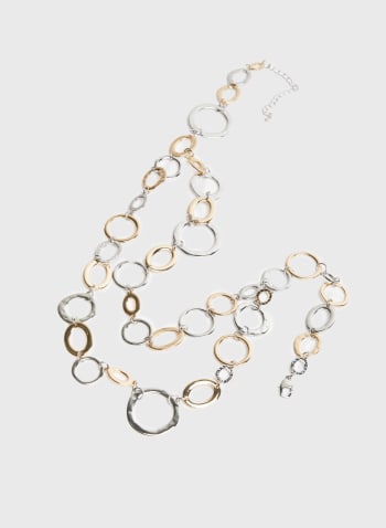 Double-Row Ring Necklace, Yellow Pattern