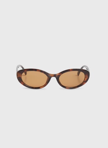 Tortoise Detail Cat-Eye Sunglasses, Coconut 