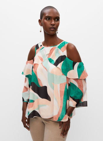 Abstract Print Top, Multicolour