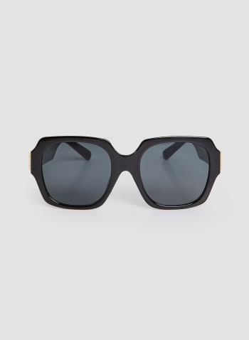 Square Frame Sunglasses, Black