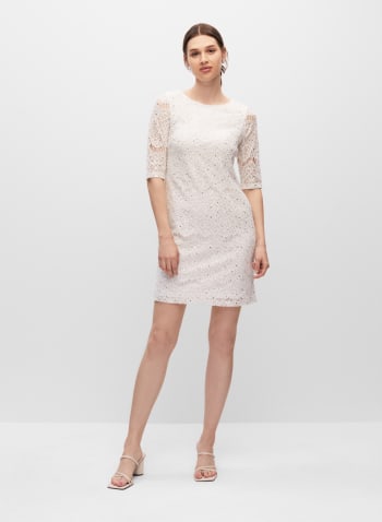 Lace Detail Dress, Off White