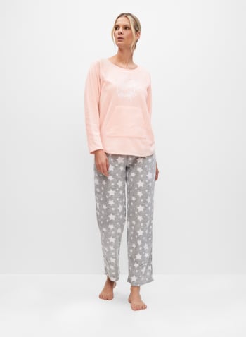 Star Print Pyjama Set, Pink