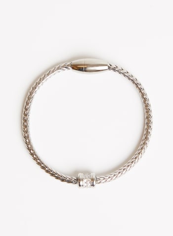 Crystal Detail Bracelet, Silver