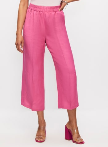 Pull-On Culotte Pants, Pink Grapefruit