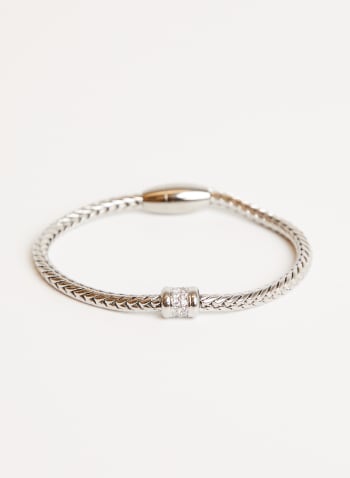 Crystal Detail Bracelet, Silver