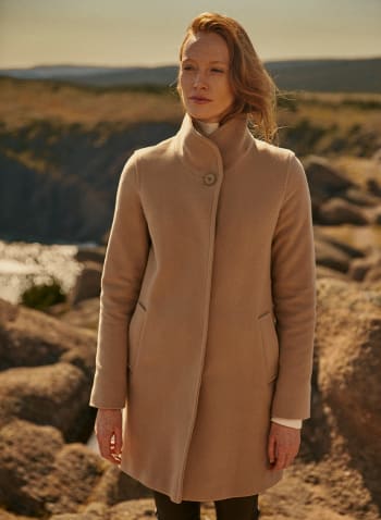Mallia - Wool & Cashmere Blend Coat, Beige
