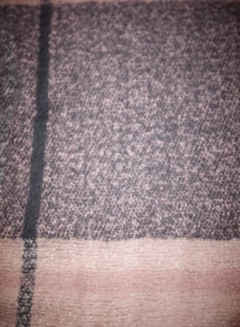 Plaid Print Blanket Scarf, Pink