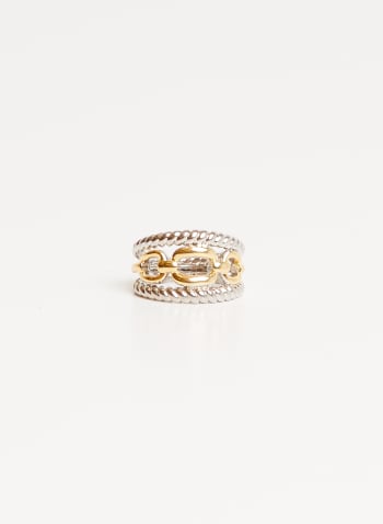 Twisted Two-Tone Ring, Yellow