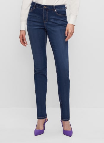 Slim Leg Jeans, Blueberry