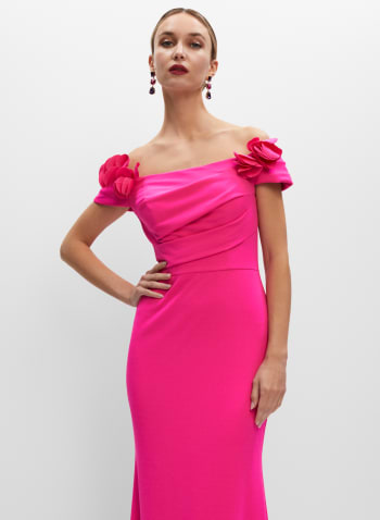 Floral Detail Dress, Pink