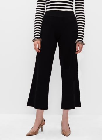 Essential Pull-On Culotte Pants, Black