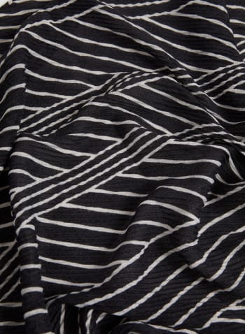 Geometric Striped Scarf, Black & White