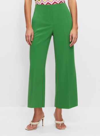 Wide Leg Gaucho Pants, Apple Green