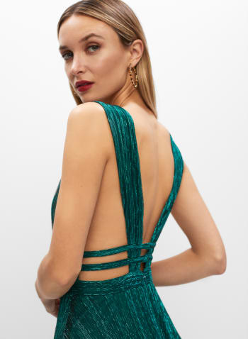 Sleeveless Shimmer Dress, Green