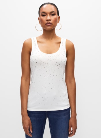 Stud Detail Cami, Off White