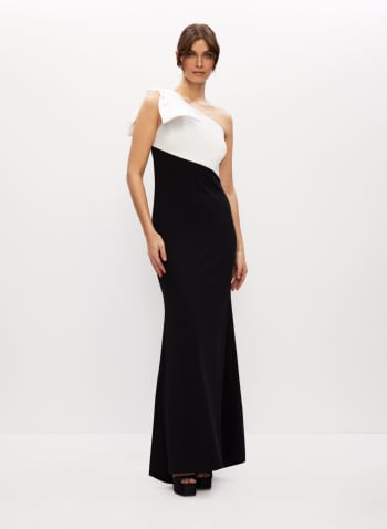 Eliza J - Oversized Bow Detail Dress, Black & White